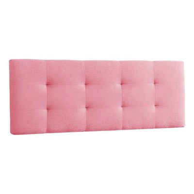 Canto Alemão Recamier Bau + Painel Madri 120cm Suede Pink - Inova Decor