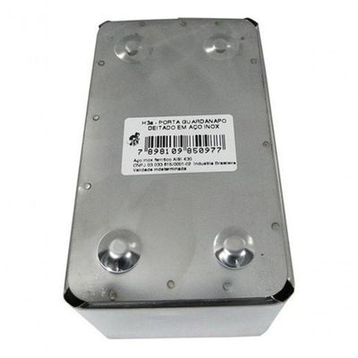 Kit 14 Porta Guardanapo Deitado para Papel em Aço Inox 430 com Película Protetora Inox Premium