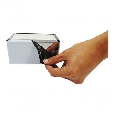Kit 14 Porta Guardanapo Deitado para Papel em Aço Inox 430 com Película Protetora Inox Premium