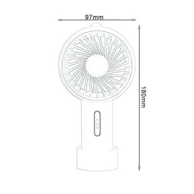 Ventilador Portátil Para Mesa Recarregável Com Base Azul