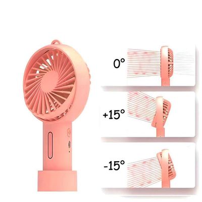 Ventilador Portátil Para Mesa Recarregável Com Base Azul