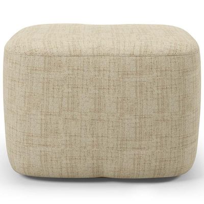 Puff Decorativo Orgânico Para Sala Quarto Saori W01 Linho Bege - Lyam Decor