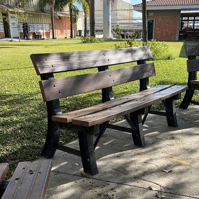 Banco Para Jardim Em Madeira Plástica Inbrasil 1,50mt
