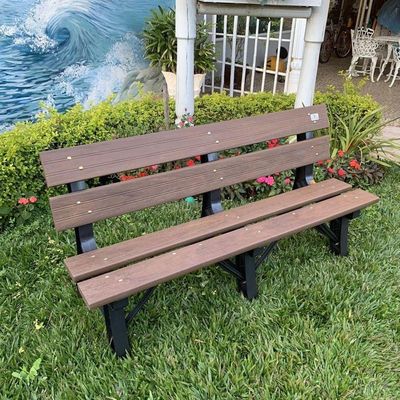 Banco Para Jardim Em Madeira Plástica Inbrasil 1,50mt