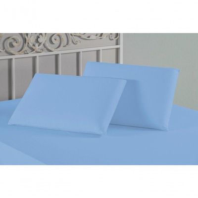 Fronha Nobre 1 Peça 50cm X 70cm Malha 100% Algodão - Azul-bebê