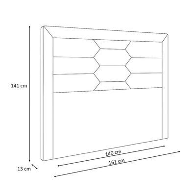 Cabeceira Cama Box Casal 140 Cm Roma Veludo Cinza - Nexta Casa