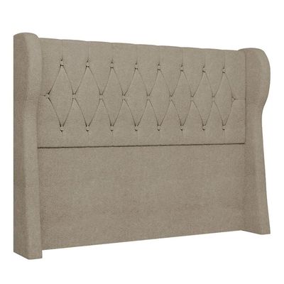 Cabeceira Casal Queen Cama Box 160cm Malva Z04 Boucle Capuccino - Mpozenato