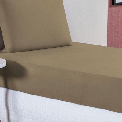 Jogo De Cama Solteiro Nobre 2 Peças Lençol Com Elástico De 30cm De Altura Malha 100% Algodão - Avela
