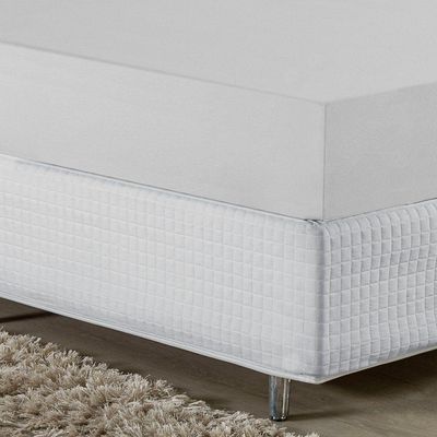 Jogo De Cama Queen Nobre 3 Peças Lençol Com Elástico De 30cm De Altura Malha 100% Algodão - Branco