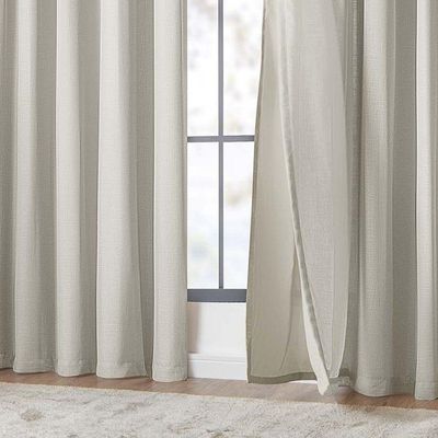 Cortina Delicatta Para Varão Simples 3,00m X 2,60m Com Forro 100% Poliéster - Marfim