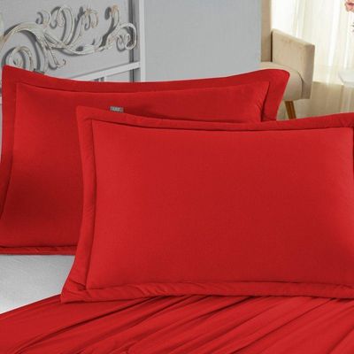 Porta Travesseiro Matelado Nobre 1 Peça Malha 100% Algodão - Vermelho