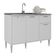Balcão De Cozinha Gabinete Pia 105cm 3 Portas 1 Gaveta Siena Multimóveis Mp2190 Branco Branco