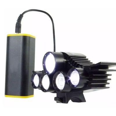 FAROL BIKE BICICLETA 5 LEDS BATERIA RECARREGÁVEL Único / Preto