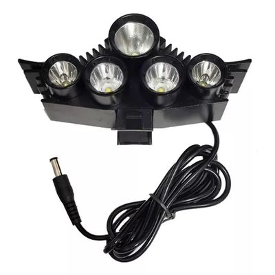 FAROL BIKE BICICLETA 5 LEDS BATERIA RECARREGÁVEL Único / Preto