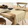 Caminho de Mesa Bege Liso Para Decoração de Cozinha e Casa com Duplo Babado - Vargottam 35,56 Cm (L) × 121,92 Cm (C) / Bege
