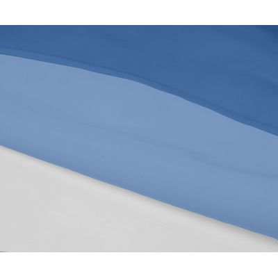Toalhas de Mesa Impermeáveis para Uso Interno/Externo, Capas de Primavera/Verão para Mesa Circular do Pátio/Churrasco/Piquenique - Vargottam 147,32 Cm × 208,28 Cm – Com Furo Para Guarda-Sol / Azul