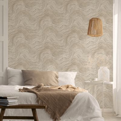 Papel de Parede Struktura Pedra Amarelo 45757