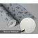 Papel de Parede Autoadesivo, Estampa Folhas Pontilhadas e Flores, Vinil Impermeável Cinza, Removível, para Quarto e Sala - S4sassy 63,5 cm (L) × 304,8 cm (C) / Cinza - Vinil Texturizado