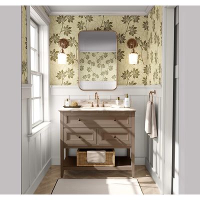 Papel de Parede Autoadesivo Destacável, Mural com Estampa de Folhas Verdes, para Entrada e Escritório, Solução - S4sassy 63,5 cm (L) × 152,4 cm (C) / Verde - Vinil Texturizado