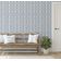 Vinil Autoadesivo Removível Arco Geométrico, Mural Moderno Azul para Quarto, Banheiro, Lavanderia e Closet - S4Sassy 63,5 cm (L) × 152,4 cm (C) / Azul - Vinil Texturizado