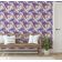 Papel de Parede Autoadesivo Vinílico Impermeável Ramos de Bagas em Aquarela Roxo, Removível para Quarto e Sala de Jantar - S4Sassy 63,5 cm (L) × 152,4 cm (C) / Roxo - Vinil Texturizado