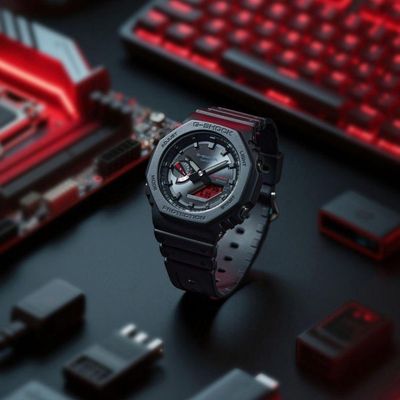 Relógio Casio G-shock Ga-b2100bbr-1adr Black And Bold Red