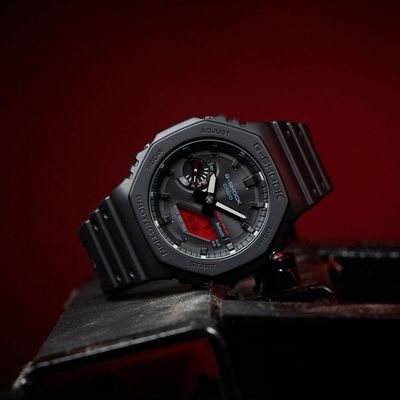 Relógio Casio G-shock Ga-b2100bbr-1adr Black And Bold Red