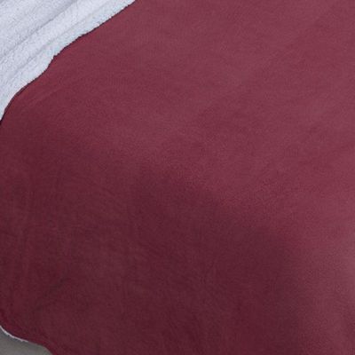 Cobertor Canada King Size 1 Peça Dupla Face Fleece E Sherpa 100% Poliéster - Malbec