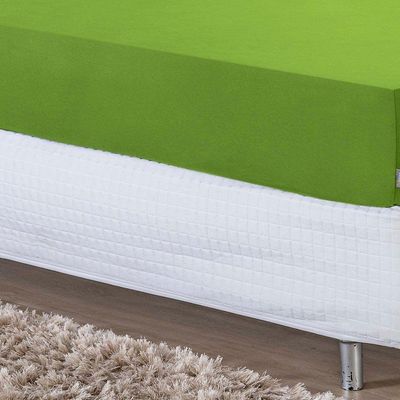 Lençol Com Elástico Solteirão Nobre 1 Peça 30cm De Altura Malha 100% Algodão - Pistache