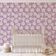Papel Contact Vinílico Autoadesivo Removível e Impermeável, Estampa Lily Bloom para Paredes, Armários e Cômoda Roxo - S4sassy 63,5 cm (L) × 152,4 cm (C) / Roxo - Vinil Texturizado