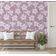 Papel Contact Vinílico Autoadesivo Removível e Impermeável, Estampa Lily Bloom para Paredes, Armários e Cômoda Roxo - S4sassy 63,5 cm (L) × 152,4 cm (C) / Roxo - Vinil Texturizado