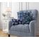 Capas de Almofada Decorativas Estampadas Tema Azul de Luxo - Vargottam 35,56 Cm × 60,96 Cm – Retangular / Azul