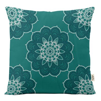 Capas de Almofada Decorativas Estampadas Tema Azul - Vargottam 45,72 Cm × 45,72 Cm – Quadrado / Azul