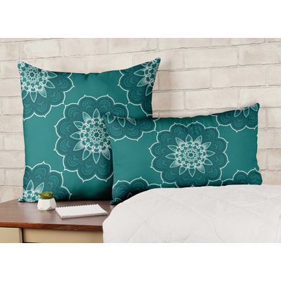 Capas de Almofada Decorativas Estampadas Tema Azul - Vargottam 30,48 Cm × 50,8 Cm – Retangular / Azul