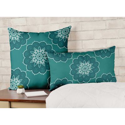 Capas de Almofada Decorativas Estampadas Tema Azul - Vargottam 35,56 Cm × 60,96 Cm – Retangular / Azul
