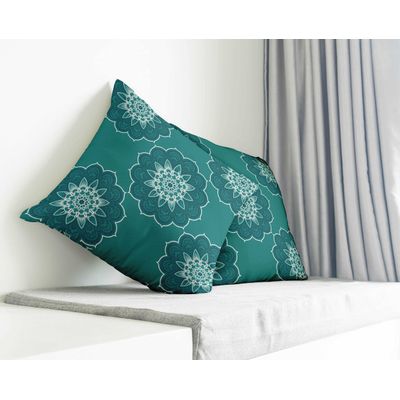 Capas de Almofada Decorativas Estampadas Tema Azul - Vargottam 60,96 Cm × 60,96 Cm – Retangular / Azul