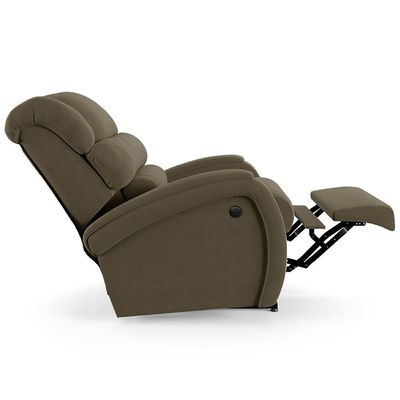 Poltrona Do Papai Reclinável Kalie Power Elétrica Fh9 Veludo Capuccino - Mpozenato