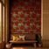 Papel de Parede com Elefante e Rosa, Estilo Asiático, Vinil Autoadesivo Decorativo, Fácil Instalação para Quarto e Sala - S4Sassy 63,5 cm (L) × 914,4 cm (C) / Vermelho - Vinil Liso