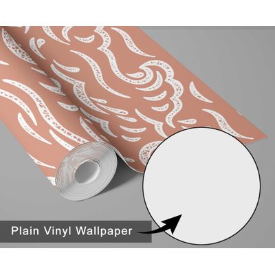 Papel Autoadesivo com Ondas Oceânicas, Vinil Impermeável, Laranja, Removível para Quarto Infantil, Berçário, Sala de Brincar - S4Sassy 63,5 cm (L) × 304,8 cm (C) / Laranja - Vinil Liso