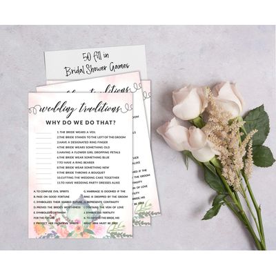 Coleção Floral para Despedida de Solteira e Chá de Noiva Cartas do Jogo Polish Or Porn Pacote com 50 Unidades - Inkdotpot 12,7 Cm × 17,78 Cm / Branco - Por Que Fazemos Isso?