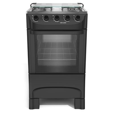 Fogão Mueller 4 Bocas Preto Fosco Acendimento Manual Mfi4ba