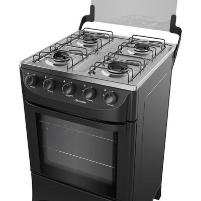 Fogão Mueller 4 Bocas Preto Fosco Acendimento Manual Mfi4ba