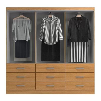 Guarda Roupa Casal Isabela 03 Portas 09 Gavetas - Cinnamomo Cinnamomo
