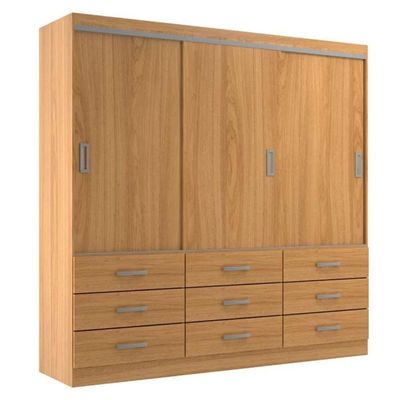 Guarda Roupa Casal Isabela 03 Portas 09 Gavetas - Cinnamomo Cinnamomo