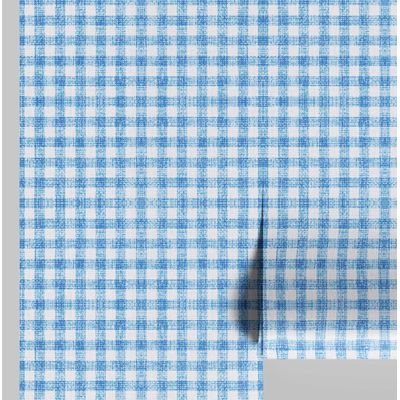 Papel de Parede Xadrez Azul, Vinil Autoadesivo, Revestimento Decorativo de Parede, Fácil Instalação DIY para Quarto e Sala - S4Sassy 63,5 cm (L) × 609,6 cm (C) / Azul - Vinil Texturizado