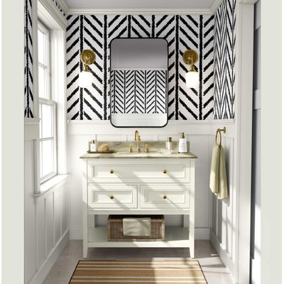 Revestimento Autoadesivo em Vinil, Estampa Geométrica Costura - Mural Moderno Preto para Quarto, Banheiro, Lavanderia e Closet - S4Sassy 63,5 cm (L) × 914,4 cm (C) / Preto - Vinil Texturizado