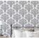 Papel de Parede Contorno Floral, Vinílico Autoadesivo para Paredes Pretas, Revestimento Decorativo Fácil DIY para Quarto e Sala - S4Sassy 63,5 cm (L) × 914,4 cm (C) / Preto - Vinil Liso