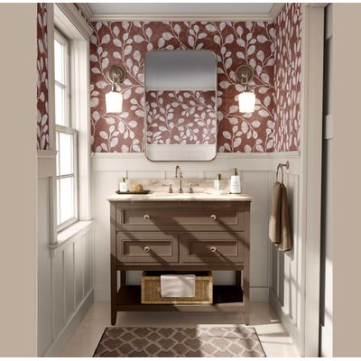 Papel de Parede Autoadesivo Vinílico Impermeável Folhagem Penas Marrom Removível para Locatários — Quarto e Sala de Jantar - S4Sassy 63,5 cm (L) × 304,8 cm (C) / Marrom - Vinil Texturizado