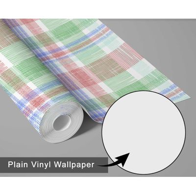 Papel de Parede Xadrez Vermelho, Vinil Autoadesivo, Revestimento Fácil DIY para Quarto Infantil e Brinquedoteca - S4Sassy 63,5 cm (L) × 914,4 cm (C) / Vermelho - Vinil Liso