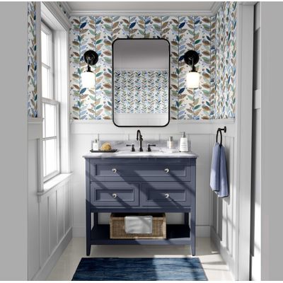 Papel de Parede Autoadesivo Estampa de Folhas Verdes Removível Vinil DIY, Papel Contato para Entrada, Decoração Fácil - S4sassy 63,5 cm (L) × 609,6 cm (C) / Verde - Vinil Texturizado